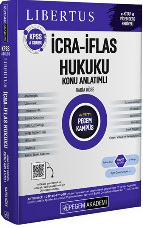 KPSS A Grubu Libertus İcra İflas Hukuku Konu Anlatımlı Pegem Akademi Yayıncılık