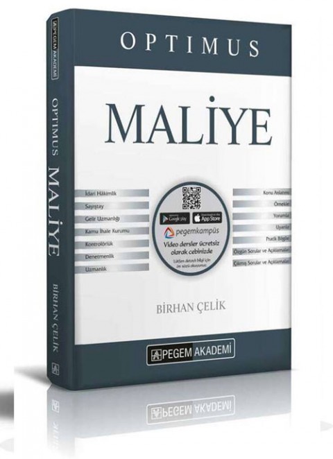 KPSS A Grubu Optimus Maliye Konu Anlatımı Pegem Akademi Yayıncılık