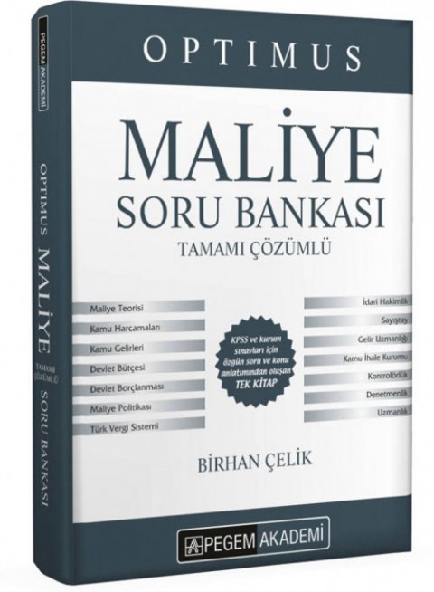KPSS A Grubu Optimus Maliye Tamamı Çözümlü Soru Bankası Pegem Akademi Yayıncılık