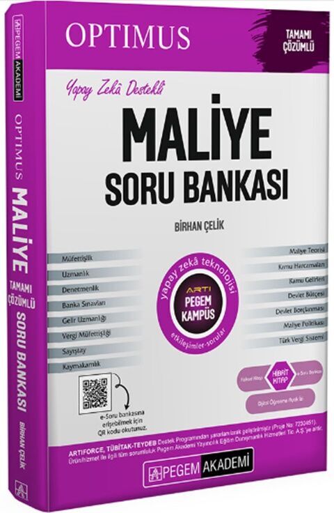 KPSS A Grubu Optimus Maliye Tamamı Çözümlü Soru Bankası Pegem Akademi Yayıncılık