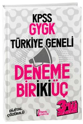 KPSS GYGK Türkiye Geneli Deneme 1-2-3 İsem Yayıncılık