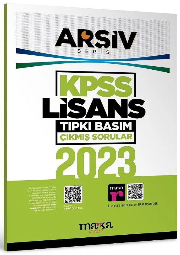 KPSS Genel Yetenek Genel Kültür 2023 Sınavı Çıkmış Sorular Tıpkı Basım Çözümlü ARŞİV Serisi Marka Yayınları