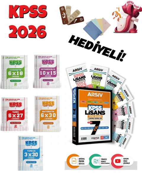 KPSS Genel Yetenek Genel Kültür Son 7 Yıl Çıkmış Sorular ve Deneme Seti Bigelio ve Marka Yayınları