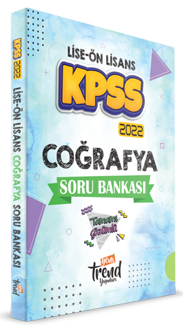 KPSS Lise Ön Lisans Coğrafya Soru Bankası Çözümlü Yeni Trend Yayınları