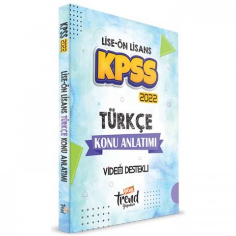 KPSS Lise Önlisans Türkçe Konu Anlatımı Yeni Trend Yayınları