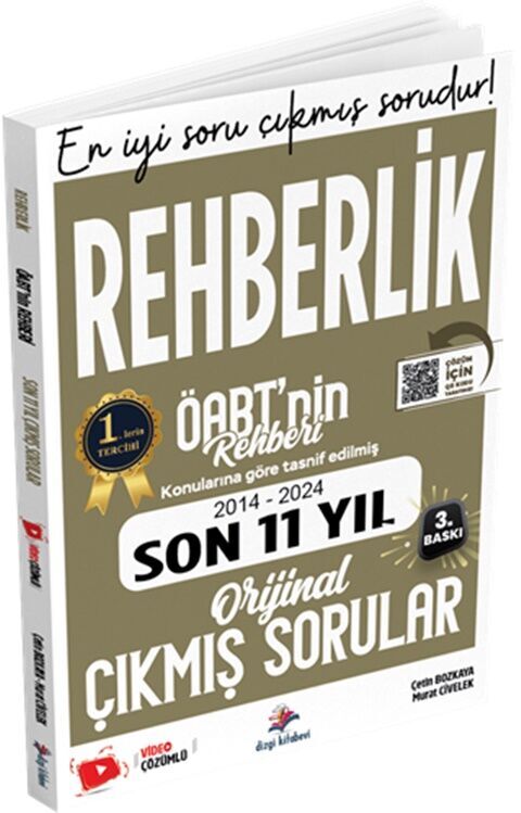 KPSS ÖABT Rehberlik Konularına Göre Tasnif Edilmiş Son 11 Yıl Orijinal Video Çözümlü Çıkmış Sınav Soruları Dizgi Kitap Yayınları