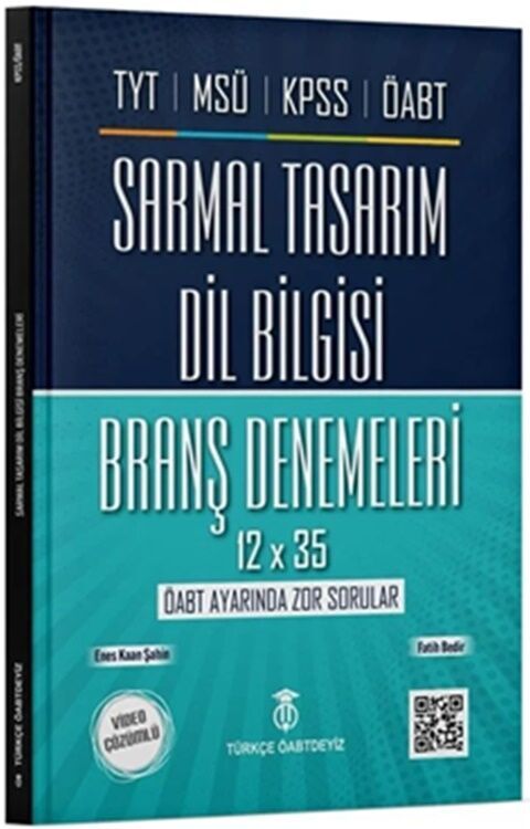 KPSS ÖABT TYT MSÜ Dil Bilgisi Sarmal Tasarım 12 x 35 Deneme Türkçe Öabtdeyiz