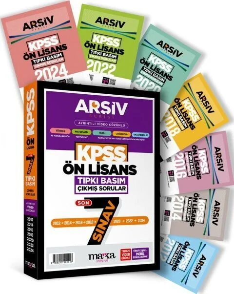KPSS Ön Lisans Çıkmış Sorular Son 7 Yıl Tıpkı Basım Çözümlü ARŞİV Serisi Marka Yayınları