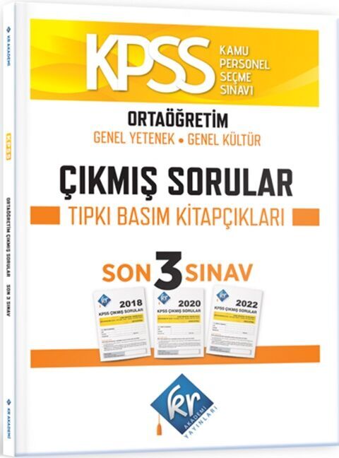 KPSS Ortaöğretim Genel Yetenek Genel Kültür Çıkmış Sorular Son 3 Yıl Tıpkı Basım Fasikülleri KR Akademi Yayınları