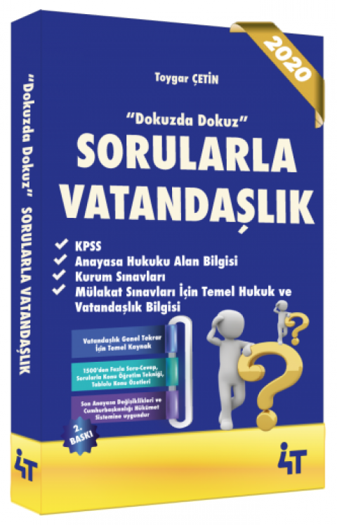 KPSS Sorularla Vatandaşlık Toygar Çetin 4T Yayınları