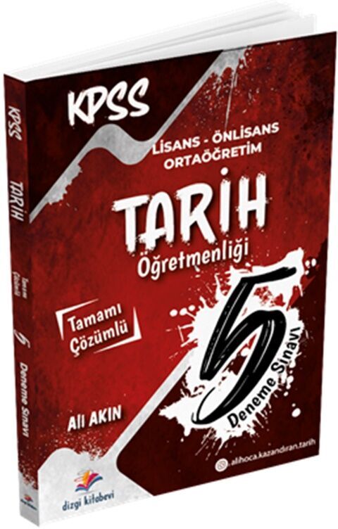 KPSS Tarih 5 Çözümlü Deneme Sınavı Dizgi Kitap Yayınları