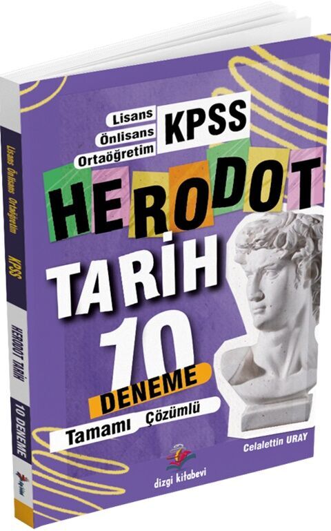 KPSS Tarih Lisans Önlisans Ortaöğretim HERODOT Tamamı Çözümlü 10 Deneme Dizgi Kitap Yayınları