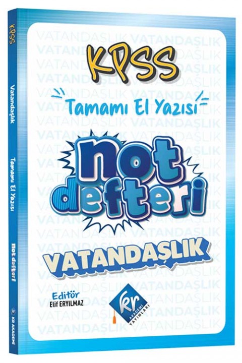 KPSS Vatandaşlık El Yazması Not Defteri KR Akademi Yayınları