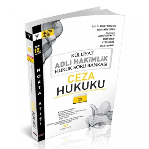 KÜLLİYAT Ceza Hukuku, CMK Soru Bankası Adli Hakimlik 2021 Savaş Yayınları