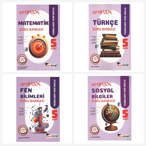 Kafa Dengi 5. Sınıf Tüm Dersler Optimax Soru Bankası Seti Kafa Dengi Yayınları