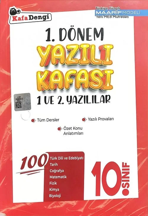 Kafadengi 10. Sınıf 1. Dönem Yazılı Kafası 1. ve 2. Yazılılar Kafadengi Yayınları