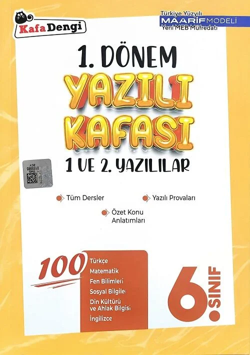 Kafadengi 6. Sınıf 1. Dönem Yazılı Kafası 1. ve 2. Yazılılar Kafadengi Yayınları