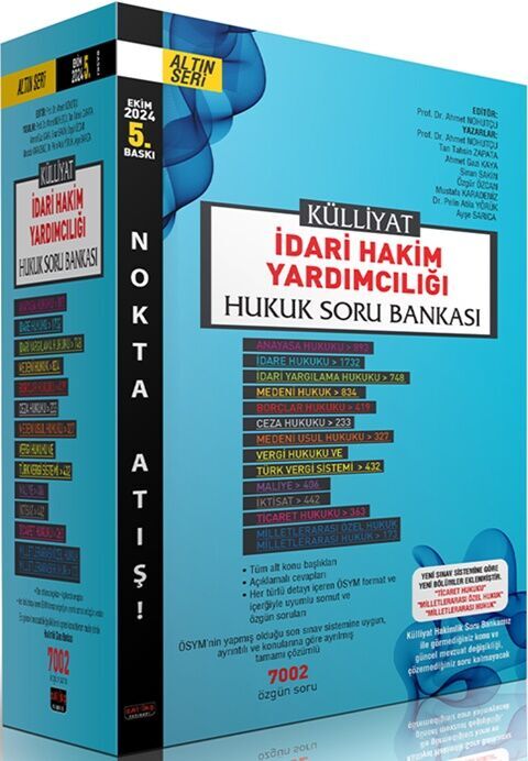 Külliyat İdari Hakim Yardımcılığı Hukuk Soru Bankası Savaş Yayınevi