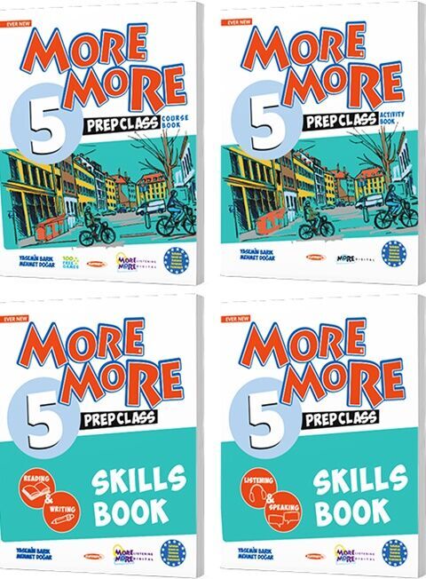 Kurmay 5. Sınıf More More Prep Class Course Book 4 lü Set Kurmay Yayınları