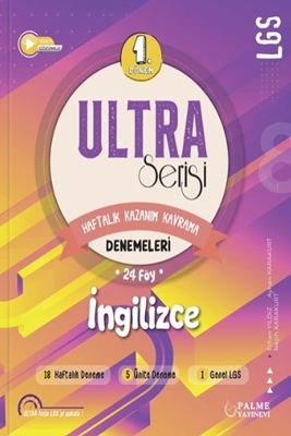 LGS 1. Dönem İngilizce ULTRA Serisi Haftalık Kazanım Kavrama Denemeleri Palme Yayınları