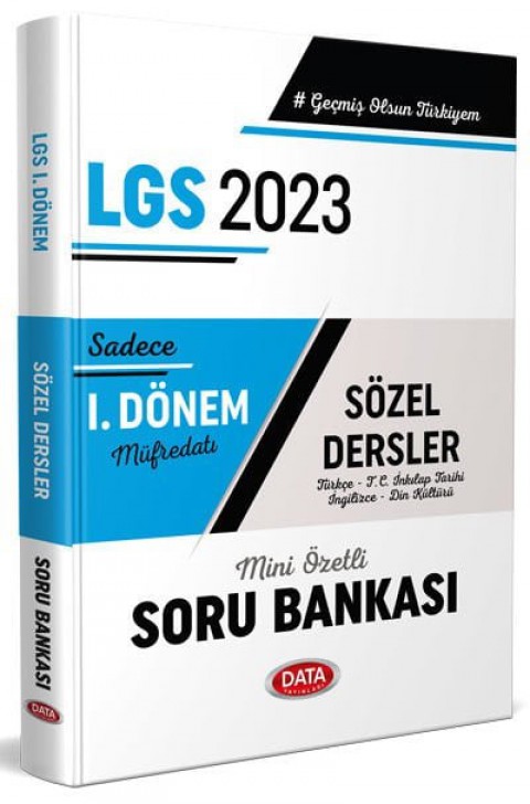 LGS 2023 Sadece 1. Dönem Müfredatı Sözel Dersler Mini Özetli Soru Bankası Data Yayınları