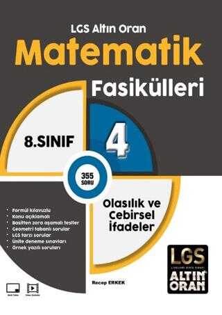 LGS Altın Oran Matematik Fasikülleri 4 Olasılık ve Cebirsel İfadeler Borealis Yayıncılık
