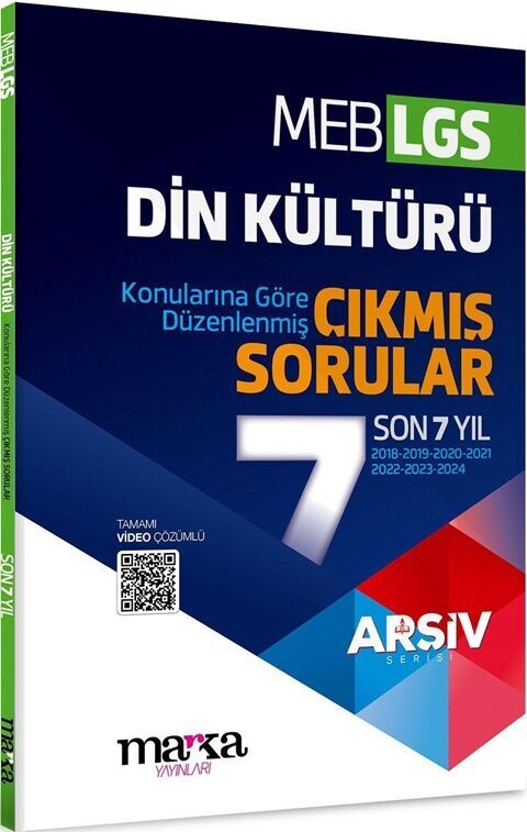 LGS Din Kültürü ARŞİV Serisi Konularına Göre Düzenlenmiş Son 7 Yıl Çıkmış Sorular Marka Yayınları