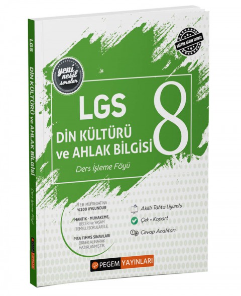 LGS Din Kültürü ve Ahlak Bilgisi Ders İşleme Föyü Pegem Akademi Yayıncılık