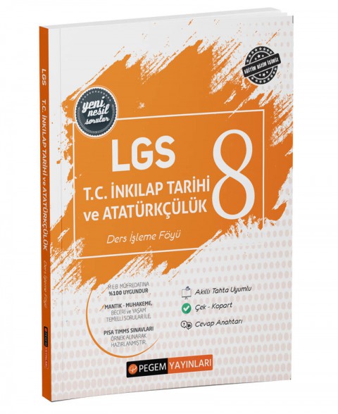 LGS T.C. İnkilap Tarihi ve Atatürkçülük Ders İşleme Föyü Pegem Akademi Yayıncılık