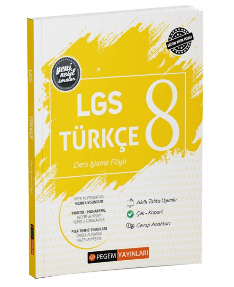 LGS Türkçe Ders İşleme Föyü Pegem Akademi Yayıncılık