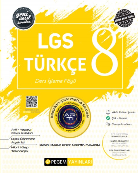 LGS Türkçe Ders İşleme Föyü Pegem Akademi Yayınları