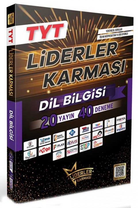 Liderler Karması TYT Dil Bilgisi Denemeleri 20 Yayın 40 Deneme Liderler Karması Yayınları