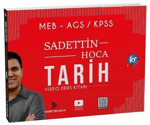 MEB-AGS KPSS Sadettin Hoca Tarih Video Ders Kitabı - Sadettin Akyayla KR Akademi Yayınları
