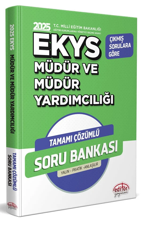 MEB EKYS Müdür ve Müdür Yardımcılığı Çözümlü Soru Bankası Editör  Yayınları