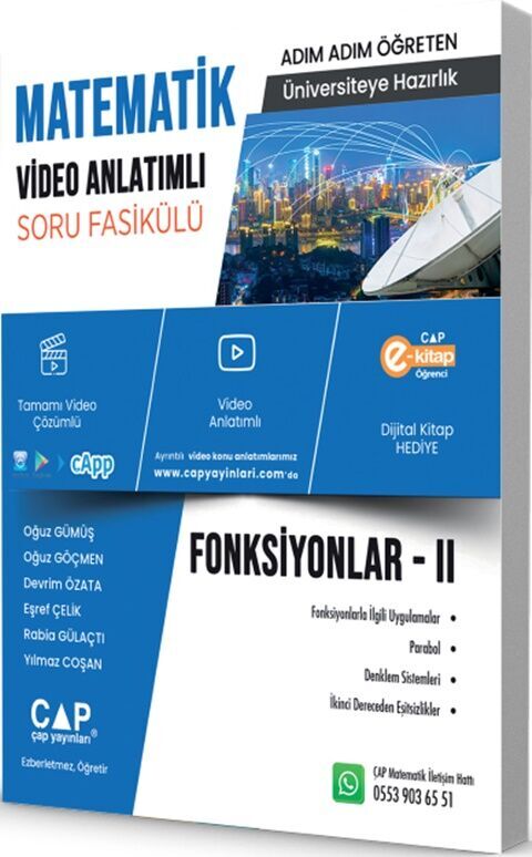 Matematik Fonksiyonlar 2 Video Anlatımlı Soru Fasikülü Çap Yayınları