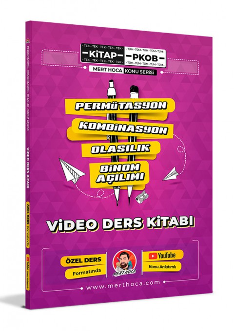 Mert Hoca Permütasyon Kombinasyon Olasılık Binom Açılımı Video Ders Kitabı Mert Hoca Yayınları