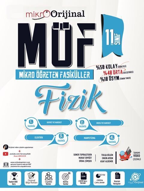 11. Sınıf Fizik MÖF Öğreten Fasiküller Orijinal Yayınları
