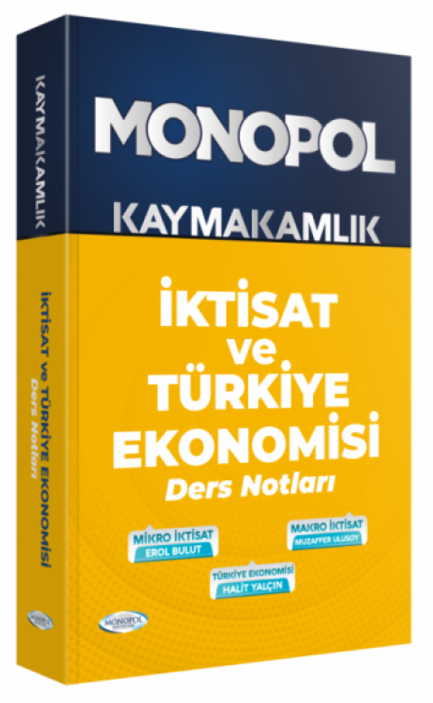 Monopol Kaymakamlık İktisat ve Türkiye Ekonomisi Ders Notları Monol Yayınları