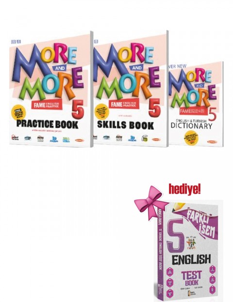 More And More 5. Sınıf Practice Book Seti + İngilizce Soru Hediyeli