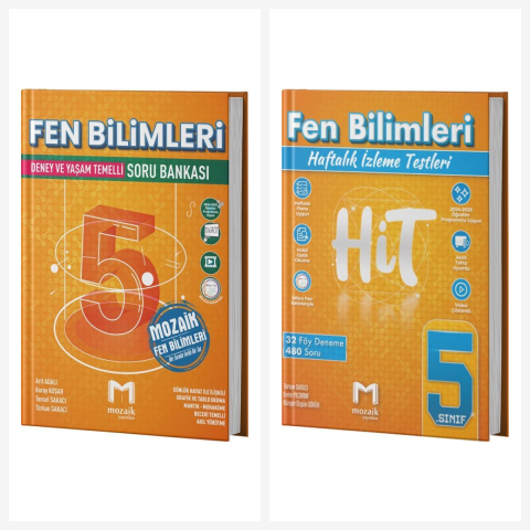 Mozaik 5. Sınıf Fen Bilimleri Soru Bankası + Hit Deneme Seti Mozaik Yayınları