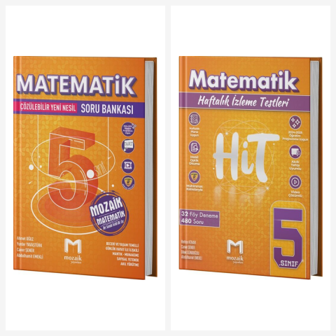 Mozaik 5. Sınıf Matematik Soru Bankası + Hit Deneme Seti Mozaik Yayınları
