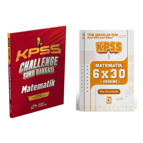 Murat KPSS Matematik CHALLENGE Çözümlü Soru Bankası ve Deneme Seti Murat ve Bigelio Yayınları