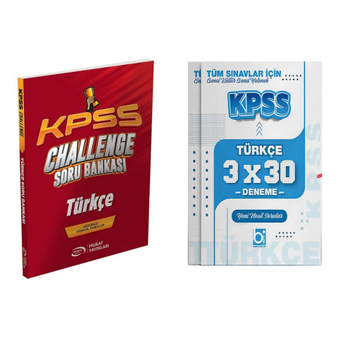 Murat KPSS Türkçe  CHALLENGE Çözümlü Soru Bankası ve Deneme Seti Murat ve Bigelio Yayınları
