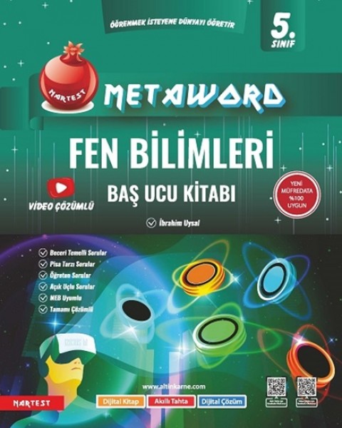 Nartest 5. Sınıf Metaword Fen Bilimleri Maarif Modeli Soru Bankası Nartest Yayınları