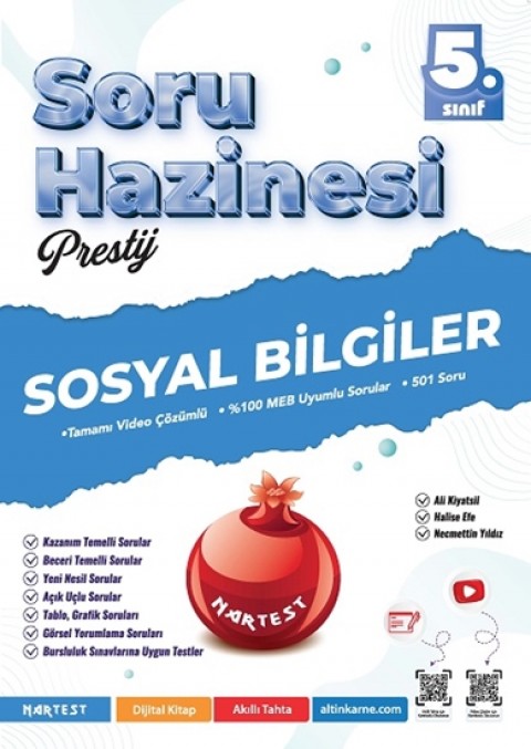 Nartest 5. Sınıf Prestij Sosyal Bilgiler Soru Hazinesi Nartest Yayınları