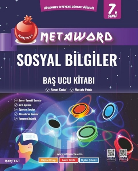 Nartest 7. Sınıf Metaword Sosyal Bilgiler Baş Ucu Kitabı Nartest Yayınları