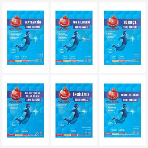 Nartest 7. Sınıf Mod Tüm Dersler Soru Bankası Seti 6 Kitap Nartest Yayınları