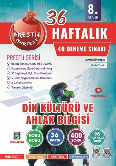 Nartest 8. Sınıf Haftalık Din Kültürü Ve Ahlak Bilgisi Denemeleri Nartest Yayınları
