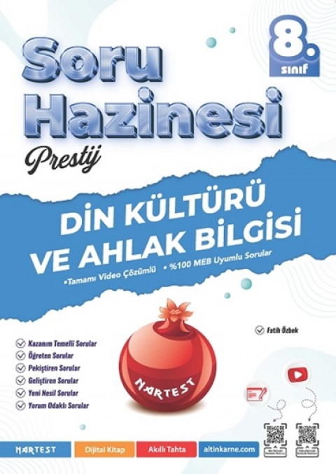 Nartest 8. Sınıf Prestij Din Kültürü Ve Ahlak Bilgisi Soru Hazinesi Nartest Yayınları