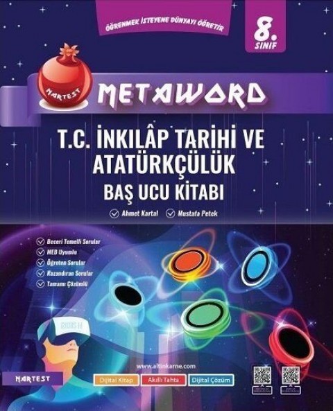 Nartest 8. Sınıf T.C. İnkilap Tarihi ve Atatürkçülük Metaword Baş Ucu Kitabı Nartest Yayınları